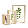 Handmake Natural Mdf Sublimation Double Sided Wooden Picture Floating Photo Frame