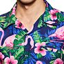 Hawaii Shirt for Men Floral Beach round Bottom Casual