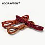 Hdcrafter Waxed round Fine Wax Rope Waterproof Pure Cotton Shoelace Business Shoes