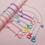 Heart Polymer Clay Pendant Sunglasses Chain Jewelry Kids Candy Color Acrylic Facemask Strap Cord Sunglasses Chain Strap