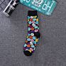 Hf Sales Smiling Face and Heart Pattern Stocking Long Socks