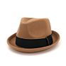 High-End Burgundy Short Brim Fedora 100% Wool Felt Hat Body For