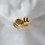 High End 18K Plain Gold Simple Double-Layer Chunky Statement Rings Stainless Steel Simple Gold Plated Jewelry