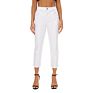 High Waist Fancy Relaxed Straight Leg Women Jeans Casual Stretch Lady White Jeans Denim Long Pants