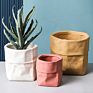 Home Colorful Nordic Decor Glazed Succulent Plant Pot Terracotta Cement Planter Ceramic Flower Pots