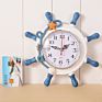Home Decor Gift Mediterranean Nautical Ship Wheel Wall Clocks
