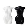 Home Decorative Luxury Human Body Shape Plant Terrarium Ceramic White Black Flower Vase