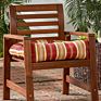 Home Fashions Outdoor/Indoor Roma Stripe Chair Cushion Outdoor Patio Cushions