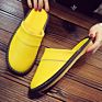 Home Non-Slip Real Leather Slides Cute Men/Women Sandals Real Cowhide Slippers