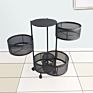 Household Vegetable Basketkitchen Fruit and Vegetable Rackmulti-Layer Movable Rackfree Installation of Rotating Storage Rack