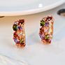 Hovanci Women Wedding Jewelry Sets 7 Colored Crystal Zircon Earrings Necklace Bridal Jewelry Set