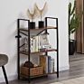 In Stock Rustic 3 Tier Wood Bookshelf with Storage Bookcase Living Room Kitchen