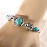 Indian Style Vintage Tibetan Silver Turquoise Bangle Butterfly Jewelry Cuff Wide Bracelet