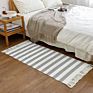 Indoor Outdoor Black and White Home Entrance Welcome Front Door Floor Stripe Door Mat