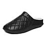 Indoor Outdoor Fluffy Slip-On Slippers for Men Anti-Skid Men House Slippers Faux Fur Collar Waterproof