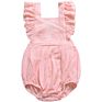 Ins Infant Toddler Ruffle Romper Fly Sleeve Sweet Princess Baby Girls Cotton Linen Rompers Infant Onesie Baby Clothes