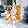 Ins Style Colorful Transparent Glass Hydroponics Plant Arrangement Vase