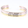 Inspirational Stainless Steel C Shape Message Bar Bracelet Hand Stamped Engraved Stainless Steel Message Cuff Bracelet Jewelry