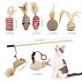 Interactive Set Plastic Cat Teaser Wand/Pole/Cat Tunnel/Feather Toy