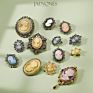 Jaenones Vintage Rhinestone Brooches Queen Head Portrait Brooch Cameo Brooch Sets