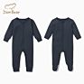 Jambear Organic Baby Rib Rompers Zip Ribbed Baby Onesie Footed Pajamas Organic Cotton Baby Rompers Newborn Zip through Romper