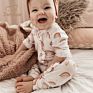 Jambear Organic Jumpsuit Baby Ruffle Sleepsuit Zip Baby Romper Infant Romper Sleep Organic Bamboo Fiber Infant Jumpsuit