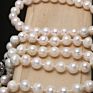 Jay French Luxury Simple Style Clearly White 8-9 Mm Freshwater Pearl Necklace Bracelet Earring Jewelry Set for Gift