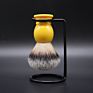 Jdk Promotion Yellow Color Blade Shaving Brush Synthetic Hair Acrylic Handle Mens Foaming Brush Tools