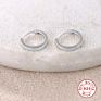 Jewelry 925 Sterling Silver Plain Simplist Hoop Earrings Dainty Silver Earring