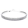 Jewelry Heart Design 925 Silver Ajustable Bangle Bracelet Women