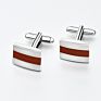 Kaidvll Cufflinks Luxury White Stripe Rectangle Cufflink Crown Crystal Novelty Cufflink for Mens