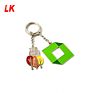 Keychain Shape Gold Platinng Metal Rainbow Keychain for Lgbt