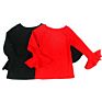 Kids Girls Fall T-Shirt Ribbed Raglan Shirts Tops Puffy Long Sleeves 3 Years Beautiful Model Baby Girl Fall Shirts