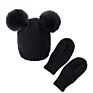 Kids Hats and Mittens Set Unisex Baby Beanie Hats Gloves Set Knit Soft Beanie and Mittens