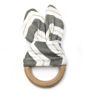 Kids Natural Wood Teether Baby Knotted Bunny Ear Teether Beech Wood Teething Rings Molars Dental Exercise Wooden Ring Toys