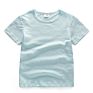 Kids' T Shirts Bamboo Cotton Short Sleeve Breathable Solid Color T Shirt Children's Tee for Little Boy