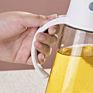 Kitchen Automatic Open Close Olive Oil and Vinegar Glass Dispenser Cooking Oil Bottle Pp Plastic Handle