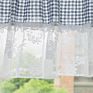 Kitchen Coffee Shop Curtain Wear-Pole Small Lattice Lace Short Curtain