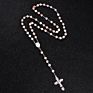 Komi Sell Rosary Glass Beads Necklaces Jesus Virgin Mary Catholic Religious Rosary Necklace for Pary