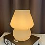 Korea Ins Style Striped Mushroom Table Lamp 7.48 Inches Murano Style Striped Glass Lamp Study Bedside Living Room Bedroom Decor