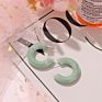 Korean Clear Minimalist Cute Tiny Resin Acrylic Earrings Hoop Earrings Cc S925 Earrings for Women