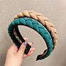 Korean Cloth Braid Headband Woven Knitted Twisted Shape Hair Wrap Knitted Corss Elastic Hair Band