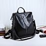 Korean Vegan Pu Leather Ladies Shoulder Bag anti Thief Backpack Bag Womens