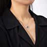 Krkc Women Jewelry 925 Sterling Silver 18K White Rose Gold Plated Garnet Gemstone Heart Shape Pendant Heart Necklaces