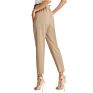 Ladies Chino Fall Solid Color Long Pleated Pencil Belt Woman Pants Casual