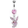 Ladies' Most Popular Styles Year Bunny Dangle Navel Ring Stainless Steel Rabbit Belly Piercing Jewelry