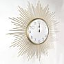 Large Golden Molding Metal Sun Wall Clock