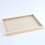 Large Stackable Luxury Wooden Natural Color Velvet Insert Necklace Earring Bracelet Ring Display Tray Organizer