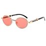 Latest round Gradient Sunglasses Rhinestone Encrusted Rock Style Uv400 Driving Glasses