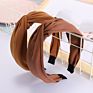 Latest Wide Twist Knotted Wide Fabric Headband Solid Color Wrap Hairband Design